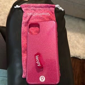 iPhone 11 Pro Max pink sparkly loopy case
